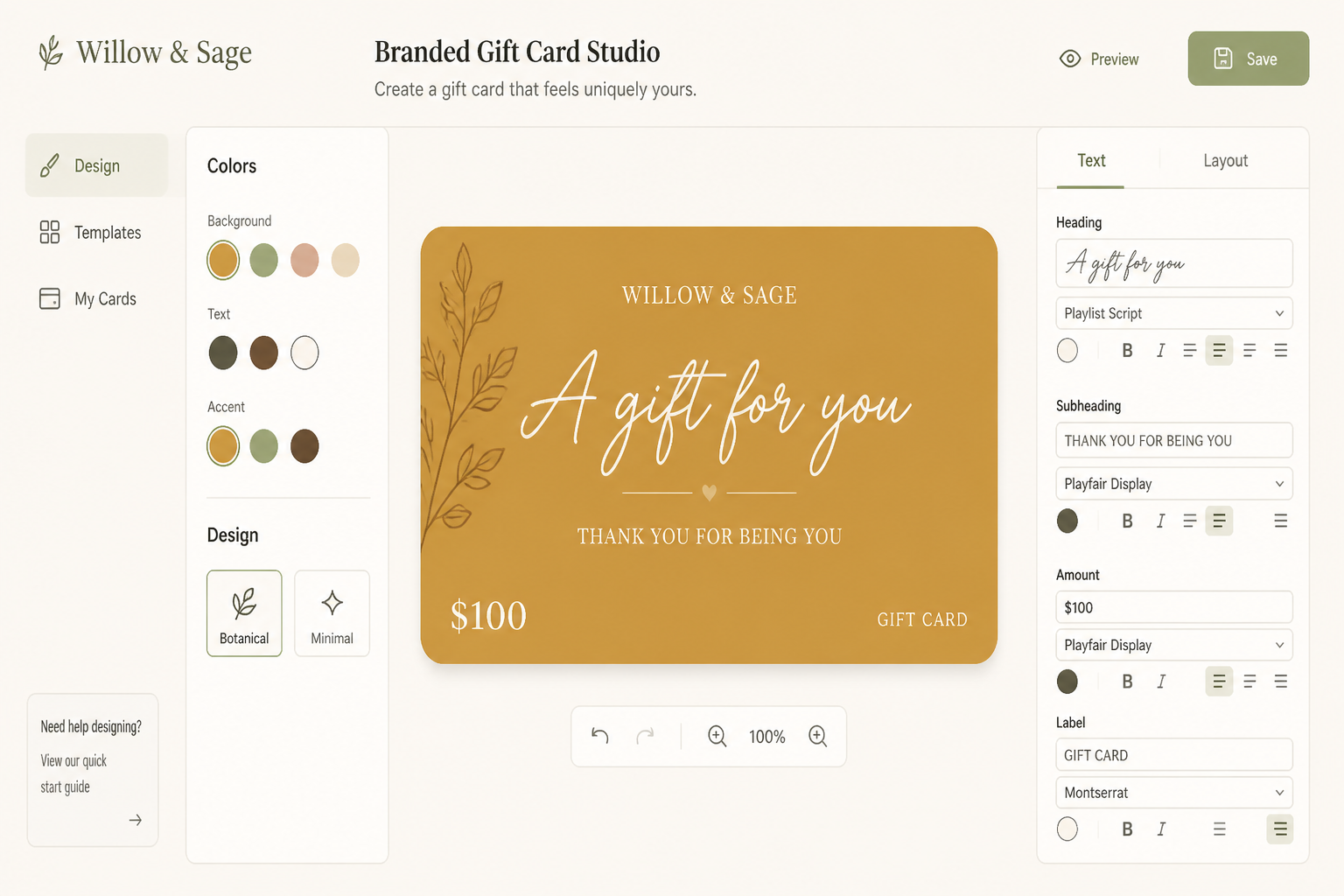 Gift cards